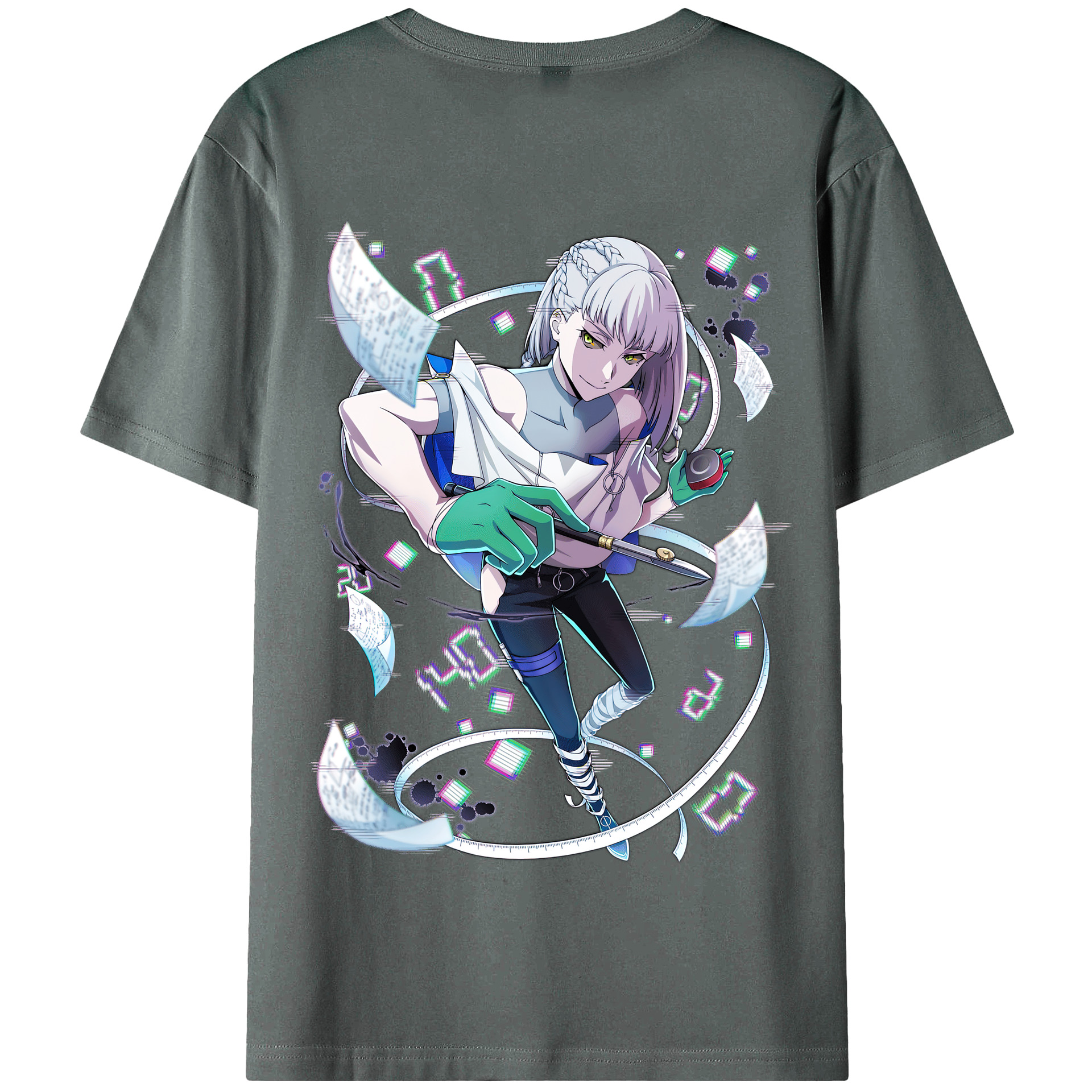 （画像用） 文豪ストレイドッグス Bungo Stray Dogs 綿100％半袖Tシャツ（背面プリント）